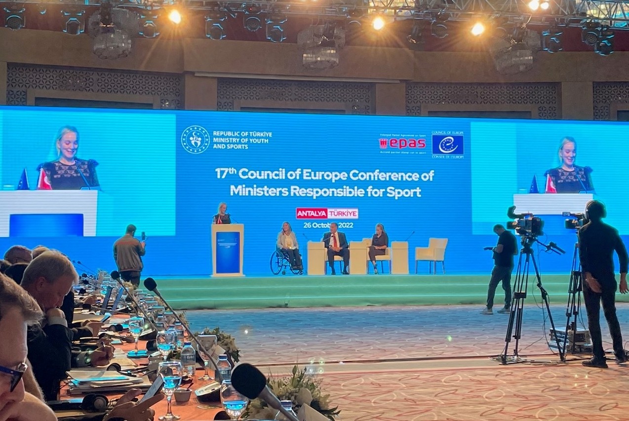Georges Engel, à la 17e Conférence du Conseil de l’Europe des ministres responsables du Sport à Antalya 